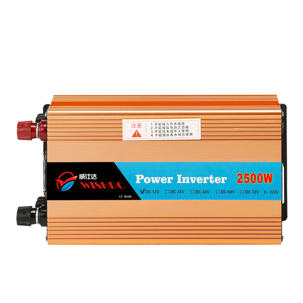 Freeshipping Car Power inverter 2500W 12V AC 220V Volt 2500W Voltage Converter Adapter Car Charger for Car Battery EU CY808-CN