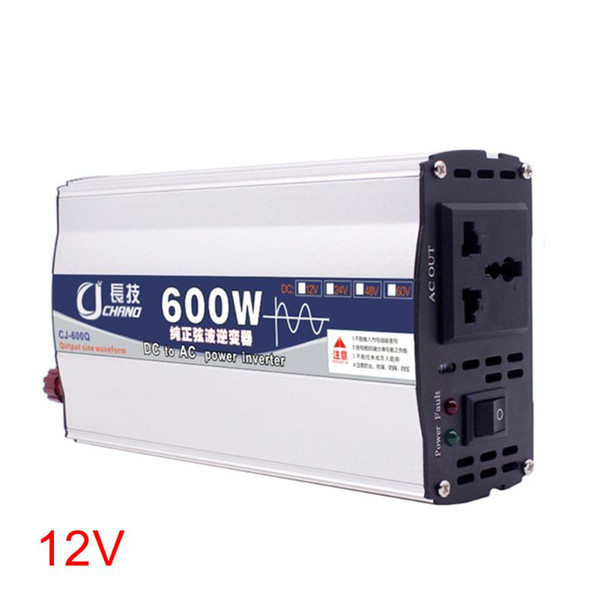 600W 1000W Converter Transformer Practical Supply Pure Sine Wave Power Inverter 12V 24V To 220V Home Use Car Adapter LED Display