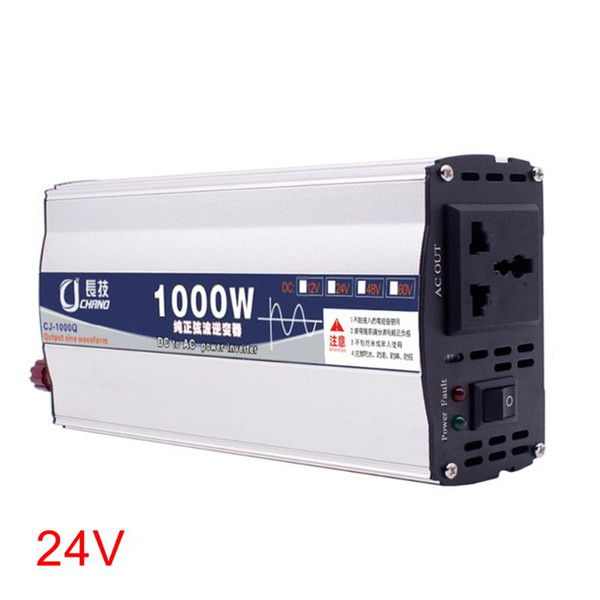 600W 1000W Pure Sine Wave Surge Protection Converter Transformer Car 12V 24V To 220V Power Inverter Home Use Portable Supply
