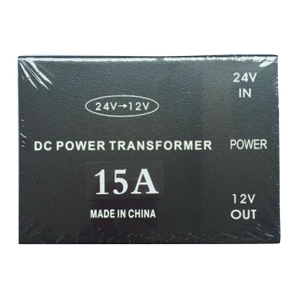 Car 15A Converter Inverter Module Protection Durable Black Transformer 24V To 12V Power Supply Step Down Metal Practical