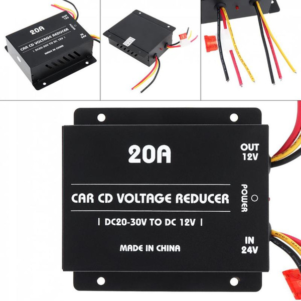 20A 360W DC 24V to 12V Car Power Converter Electric Car Inverter Voltage Reducer Step-down Transformer