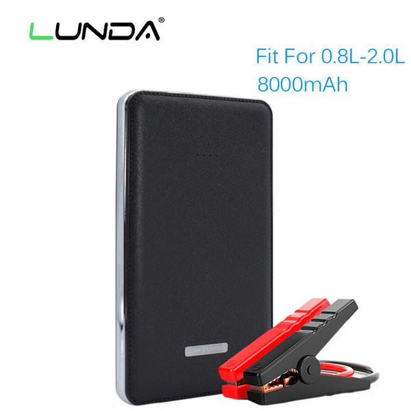 LUNDA Multifunction Portable 8000 MA Mini Starter Car Battery Car Jumper Start Smart Clamp Engine Up To 2.0 L Car, Diesel 2.0 L