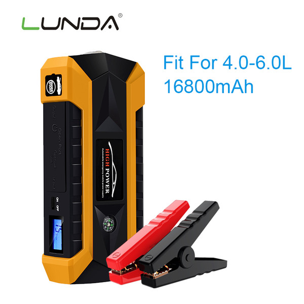 LUNDA Car Jump Starter 4USB Car battery 800A Peak Current For Starting Power Bank Auto Battery Portable Pack Booster