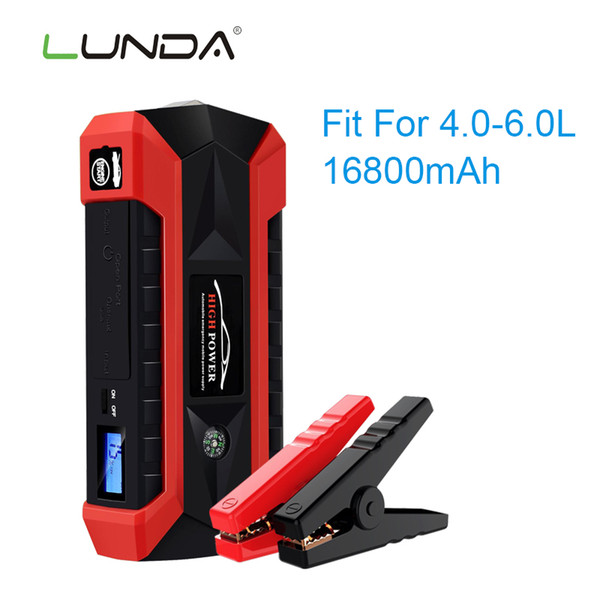 LUNDA 68000 mWh Car Jump Starter for Petrol Car Battery Charger Emergency 60C Discharge Auto Starting High Power Pack Bank