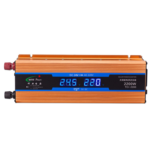 Freeshipping Car inverter 2200W 24 V 220 V Voltage Converter 24v to 220v Car Charger Volts display DC to AC 50Hz CY924-CN