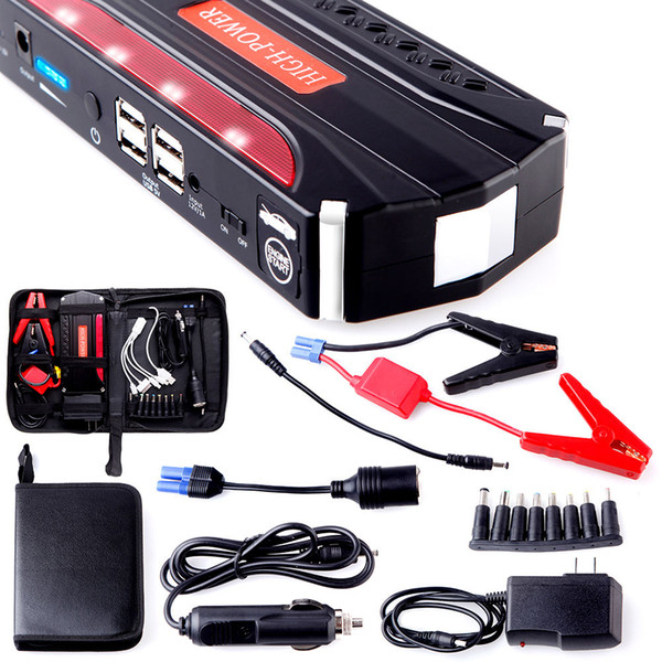 12V 4USB Portable 68800mAh Vehicle Car Jump Starter Battery Power Bank Charger