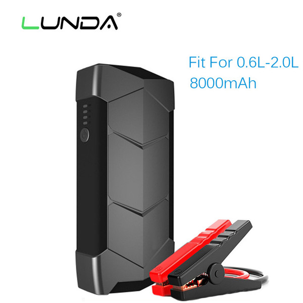 LUNDA Car Jump Starter ultra-thin mini multi-function portable power source 8000mAh Start the 2.0 L gasoline vehicles