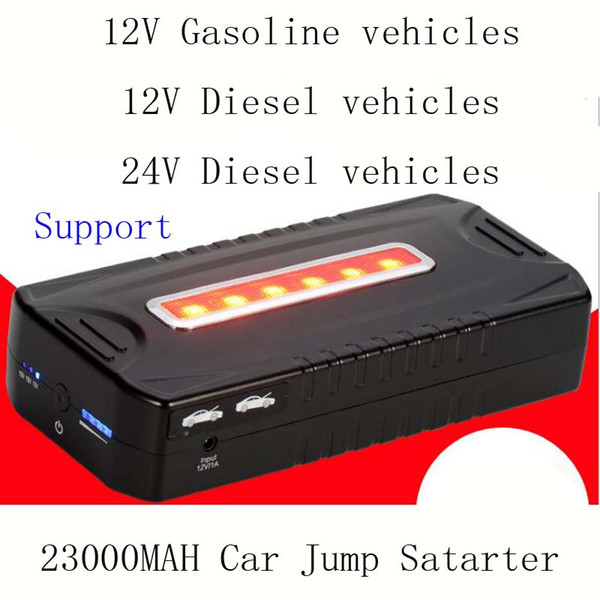 New 23000mAh Car Jump Starter Mini Portable Emergency Car Battery Charger Power bank Work 12V 24V Gasoline Diesel Vehicles