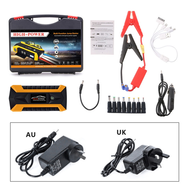 89800mAh LED Car Jump Start Starter 4 USB Charger Battery Power Bank Booster 12V Booster Charger Battery Power Bank