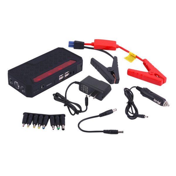 Super Capacity 68800MAH Car Jump Starter Emergency Vehicle Battery Power Bank Charger With Safety Flashing Light