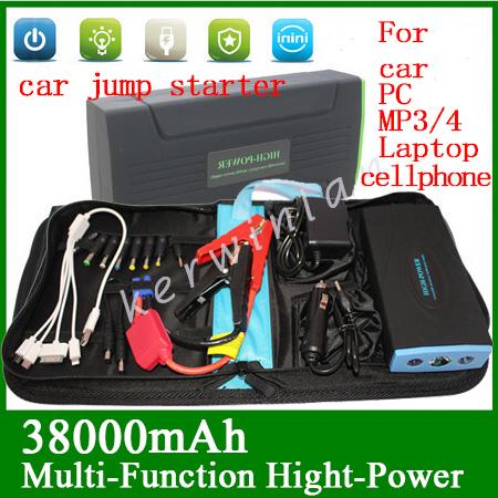 Multi-Function Mini Portable Car Jump Starter 38000mAh Start 12V Petrol&Diesel car Engine Emergency Battery Power Bank Fast Charge