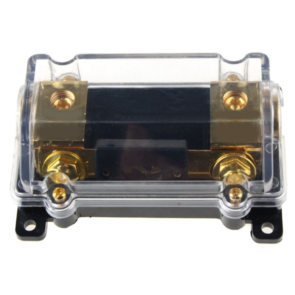 ZOOKOTO Car Stereo Audio Inline ANL Fuse Holder Transparent Vehicle Insurance Bile Seat Protection 0 2 4 Gauge 100 Amp 100A