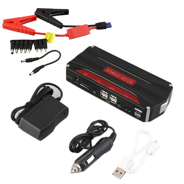 General Multifunctional 68800mAH 12V 4 USB Portable Mini Car Jump Starter Power Bank For Emergency Start Chargable Battery