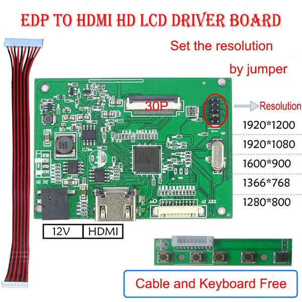 EDP LCD Driver board For BOE-NT156FHM-N41 15.6inch lcd 1920*1080 car