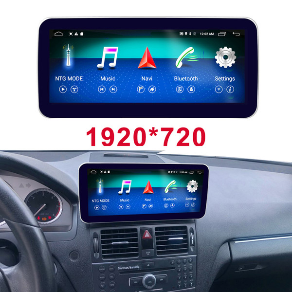 Android 8.1 display for Mercedes Benz C Class W204 Car 2008 to 2010 10.25