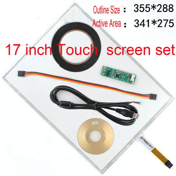 17 inch 5-wire resistive touch screen Five-line industrial computer cash register ordering machine LCD touch screen set car