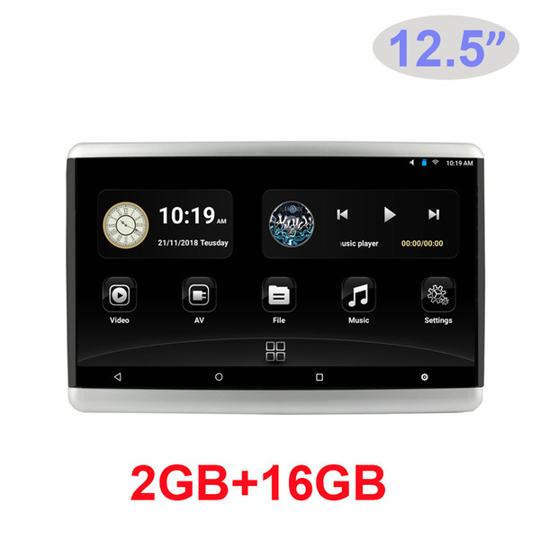 12.5 Inch Android 6.0 Car Headrest Monitor Player HD 1080P Video With WIFI/HDMI/USB/SD/Bluetooth/FM Transmitter RAM 2GB ROM 16GB