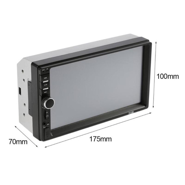 7018B 2 Din Universal 7 Inch Screen Display Aux Input Auto Car FM/MP5 Player Vehicle Rear View Camera Input Black