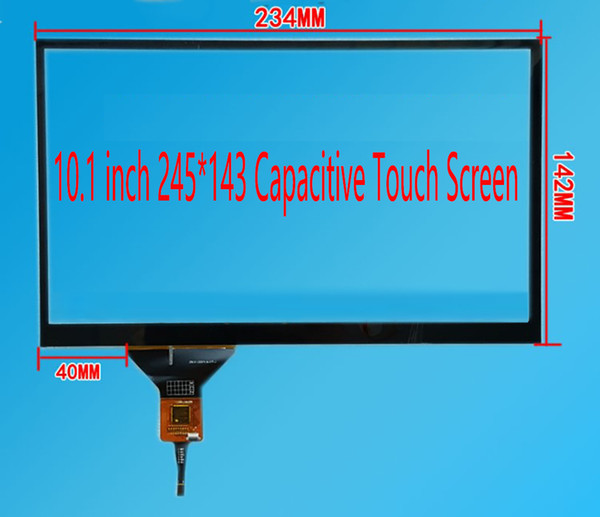 10.1inch I2C Interface Capacitive touch Screen For Car Navigation Carpc 235*143mm FPC on left