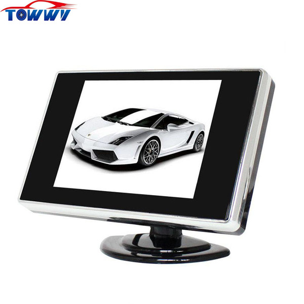 OEPZ702 HD Black 3.5 inch TFT LCD Thin Screen Car Monitor DC12V Support Rearview Camera & DVD