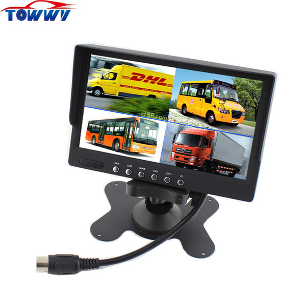 OEPZ711 7 inch 4 Split Screen Car Rearview Monitor With TFT LCD Display 4 Way Video Input