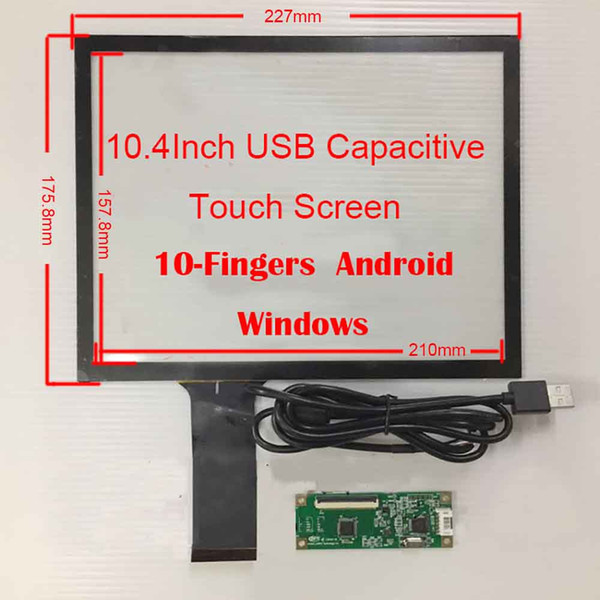 10.4 Inch USB interface capacitive touch screen Support WIN7 WIN8 WIN10 Raspberry Pi Android LInux 10 fingers car