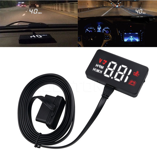 Car HUD Head Up Display OBD2 II EUOBD Overspeed Warning System Projector Windshield Auto Electronic Voltage Alarm Car Computer