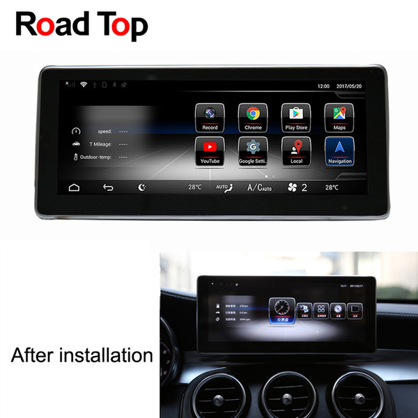 Android 7.1 Car Radio GPS Navigation WiFi Bluetooth Head Unit Screen for Mercedes Benz 2014-2017 C180 C200 C220 C30 C350 C400 C450 C63 AMG