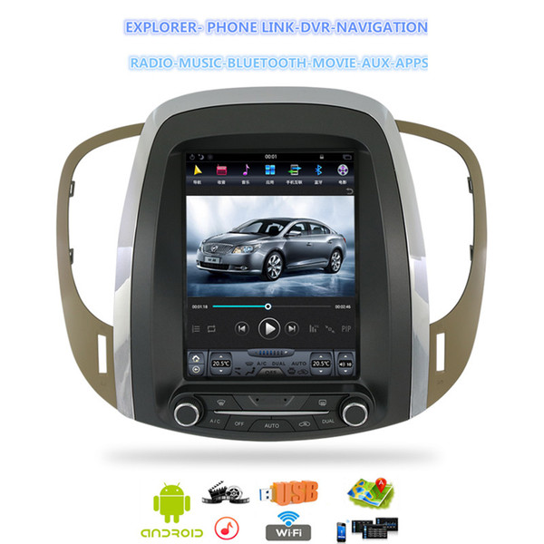 2009-2012 BUICK LACROSSE Tesla style MULTI-MEDIA CAR Android SYSTEM SCREEN 10.4 INCH GPS /VIDEO/AUDIO/WIFI hot spot connection /BLUETOOTH/