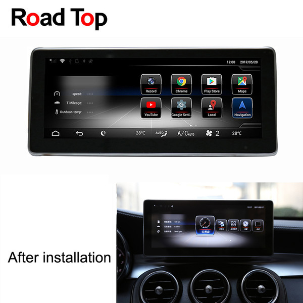 Android 7.1 Octa 8-Core 2+32G Car Radio GPS Navigation WiFi Bluetooth Head Unit Screen for Mercedes Benz C Class W205 2014-2017