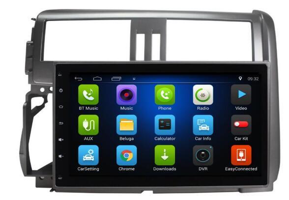 Free Shipping Android 6.0 9 inch Car Dvd Gps for Toyota Prado 150 2010-2013 4-Core Steering wheel control wifi HD 1024*600