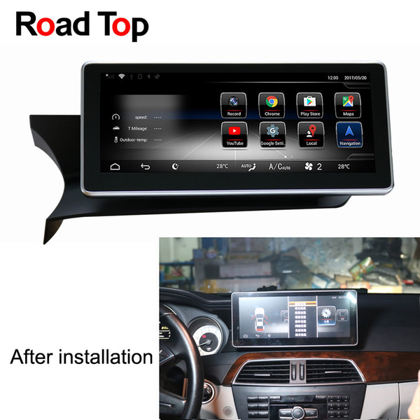 Android 7.1 Car Radio GPS Navigation Bluetooth Head Unit for Mercedes Benz C Class W204 2011-2013 C180 C200 C220 C250 C300 C350 C320 CDI C63