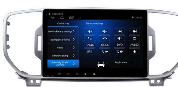 4-Core Android 6.0 10.1inch Car Dvd Gps Navi Audio for Kia Sportage KX5 2016 with steering wheel control support WIFI DVR 3G