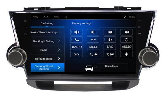 Free Shipping Android 6.0 10.1 inch Car Dvd Gps for Toyota Highlander 2009 - 2012 4-Core Steering wheel control wifi 1024*600