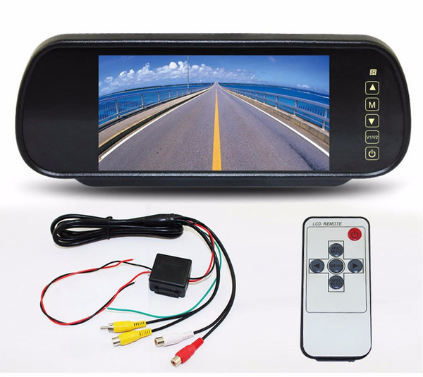 7 inch AU LCD Touch Screen Car Rear view monitor 2 way video input Auto Vehicle Rearview monitor Mirror