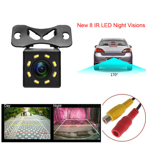 8 LED Night Visions Car Rear View Camera Wide Angle HD Color Image Waterproof Universal Backup Reverse Parking Camera