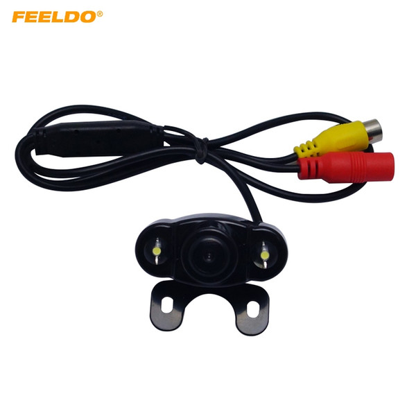 FEELDO 12V Auto Car Rear View Camera With LED Lights For Vehicle Reverse System Parking Camera #4788