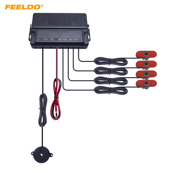 FEELDO Auto Original Style 4PCS Sensors Car Reverse Backup Beep Alarm Radar Parking Sensor #1357