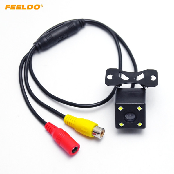 FEELDO Universal Car Front View 4-LED Night Vision Auto Reversing Backup Camera DC12V #906