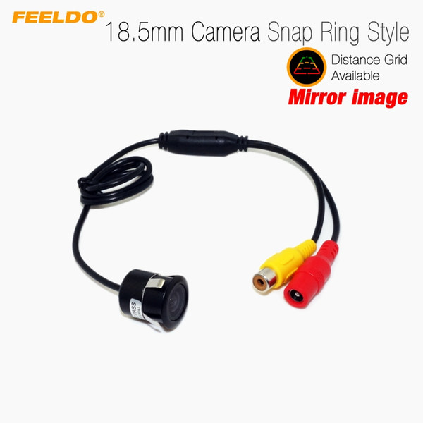 FEELDO Car 18.5mm Snap Ring Car Mirror Image RCA Camera Backup Reversing Car Camera #2506