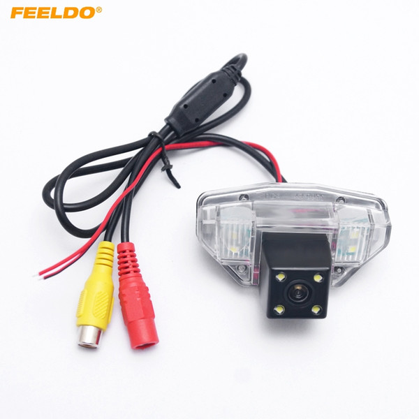 FEELDO Car Rear View Camera With 4pcs LED light For For Honda CRV(07-11)/Odyssey(08-13)/Crosstour(10~15)/Fit(09-14) Backup Camera #4575