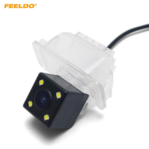 FEELDO Waterproof Car Backup Rear View Camera with 4LED For Ford Focus 2014 Reversing Parking Camera #4491