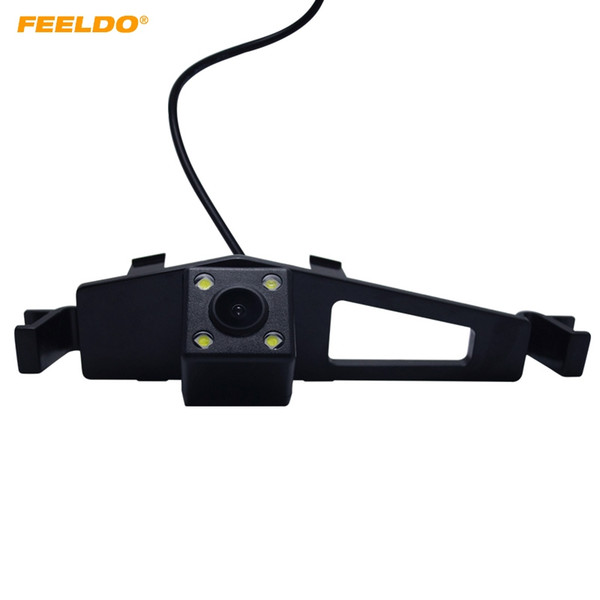 FEELDO Car HD CCD Rear View Camera With 4-LED light For BYD F6 Parking Backup Camera Kit #5447