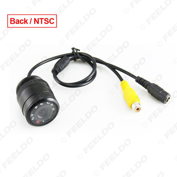 FEELDO Universal 28mm CCD Rear View Camera Night Vision Backup Wide Angle Waterproof Car Camera #2121