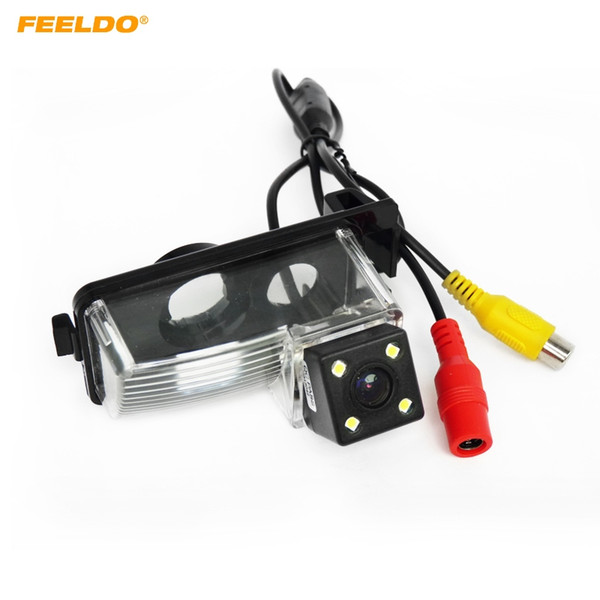 FEELDO Car Rear View Camera With LED Lights For Nissan Tiida/Livina/Geniss/Versa HB/GT-R Reverse Camera #4032