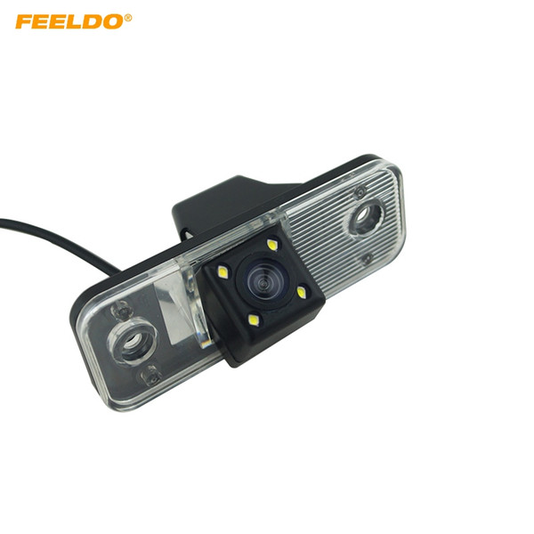 FEELDO Special Car Backup Rear View Camera With LED For Hyundai Santa Fe/Azera/Kia Carens Parking Camera #886