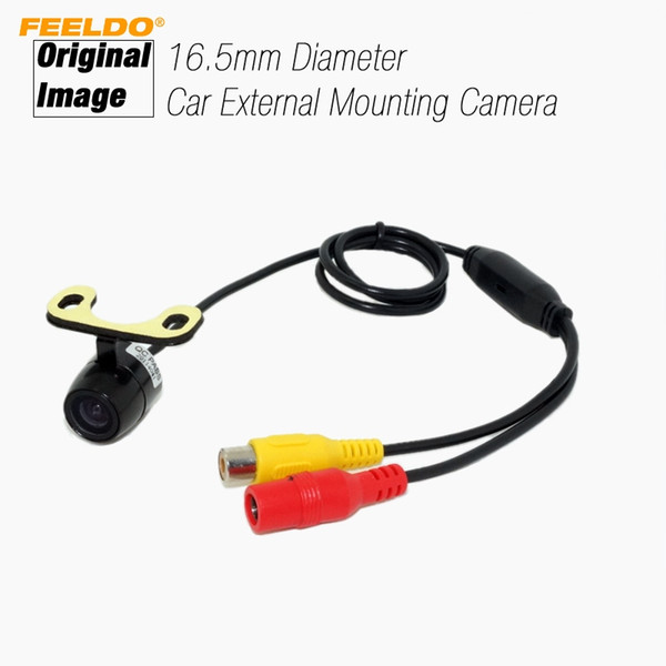 FEELDO Universal 16.5mm External Mounting Car Original Image Front View RCA Camera Car Camera #2734