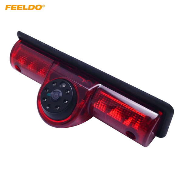 FEELDO Car LED Brake Light IR Rear View Camera For RAM Promaster Cargos Van Reversing Park Camera #5372