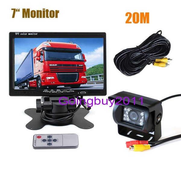 12V-24V Car Rear View Kit 18 LED Reversing Camera + 7