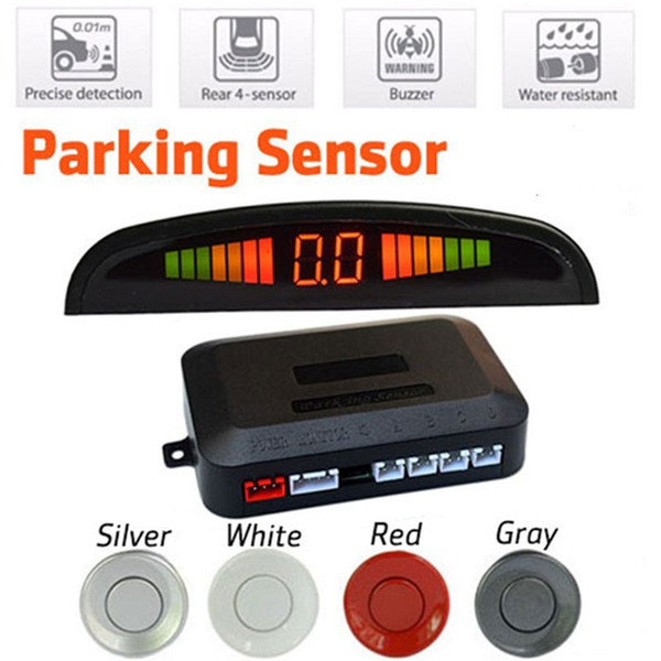 4 Parking Sensors Auto Reverse Radar Car Reverse Radar Adjustable Portable for Alarm Kit